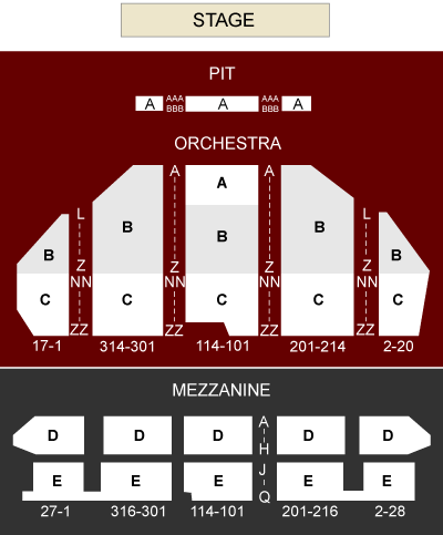 Pantages Theater Los Angeles Seating Chart