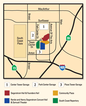 Segerstrom Hall Map